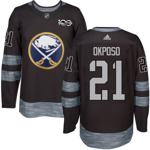 Adidas Sabres #21 Kyle Okposo Black 1917-100th Anniversary Stitched NHL Jersey